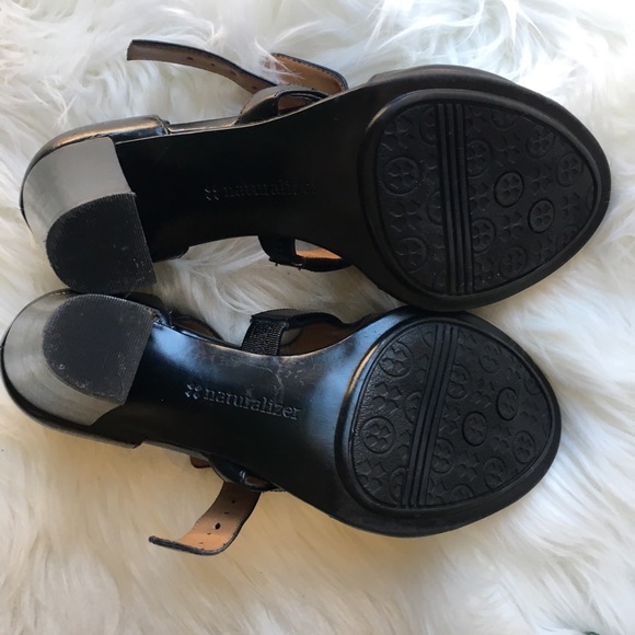 Naturalizer Peep toe heel leather sandals sandals - Picture 4 of 5